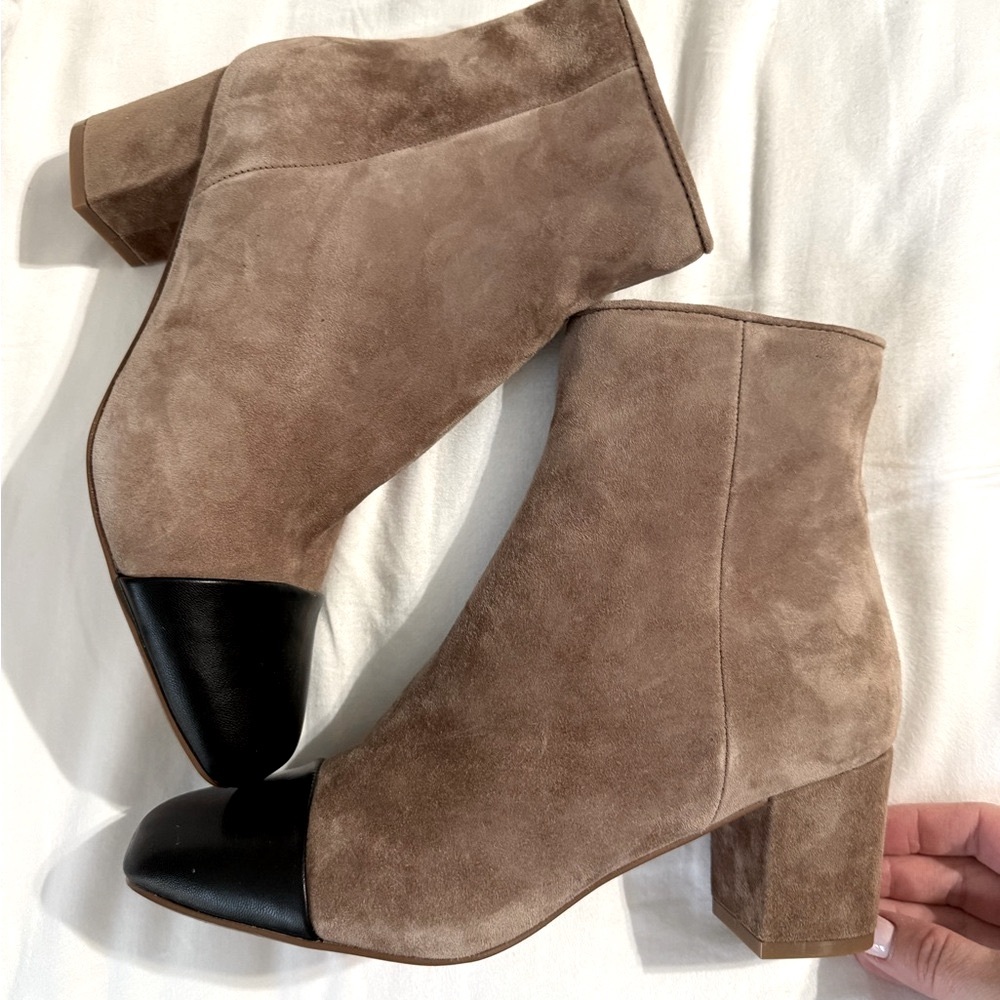 Brown and Black Women's Ankle Boots